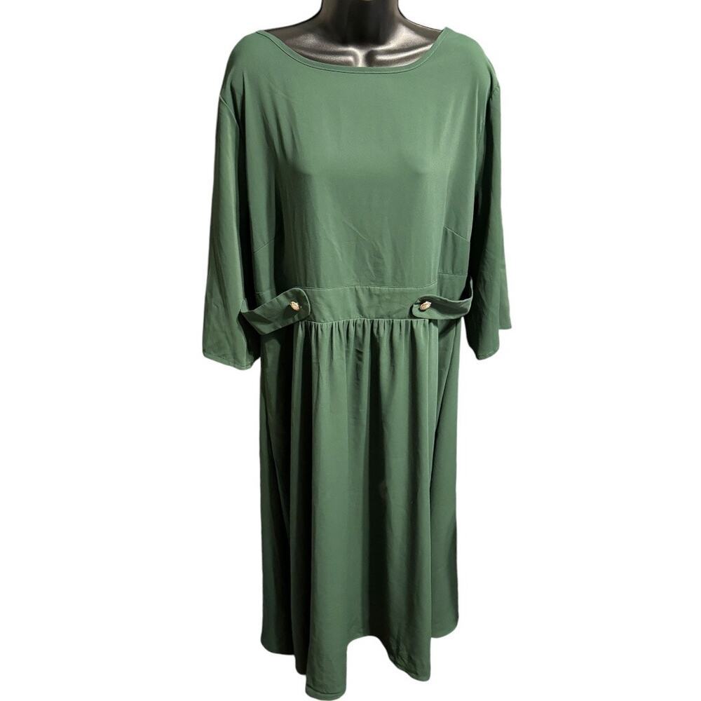 BloomChic Olive Green Midi Dress